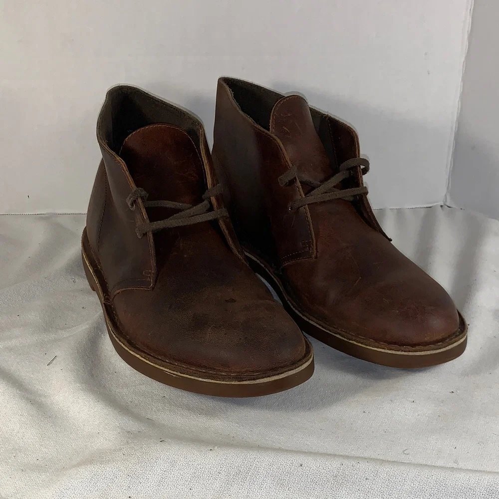 Clarks Men's Dark Brown Leather Chukka Boots